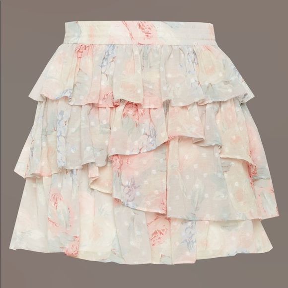 NWOT Revolve BARDOT Dobby Gypsy Mini Ruffle Skirt In Wall Floral - Picture 5 of 10